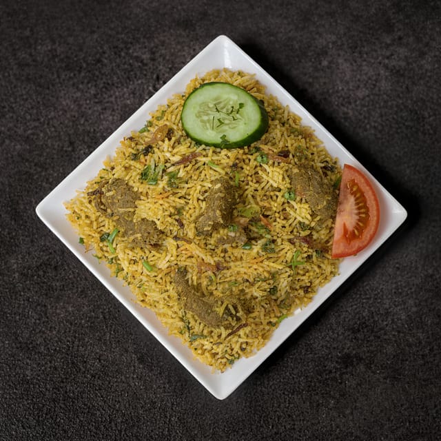 Hyderabadi Beef Biriyani.