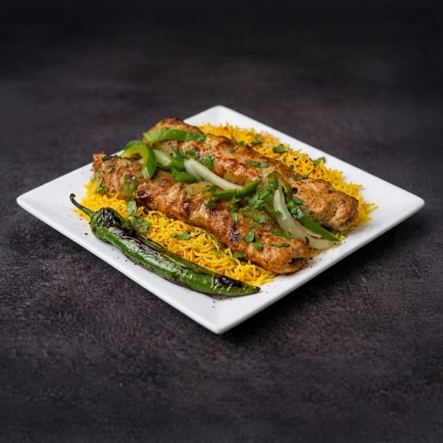 Chicken Adana Kebab.